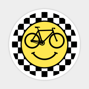 Funny Bicycle Happy Bike Smiley Face Magnet